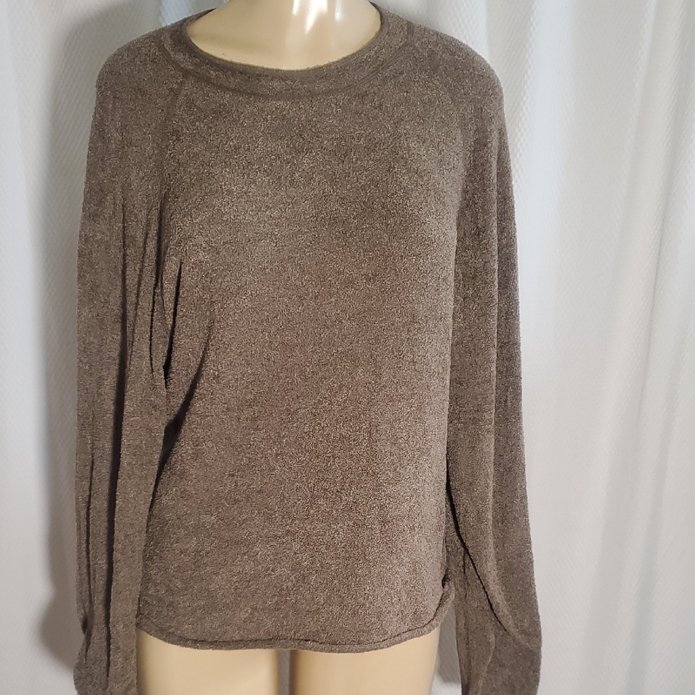 J Jill Sweater Size L Cozy Brown Long Sleeve Top